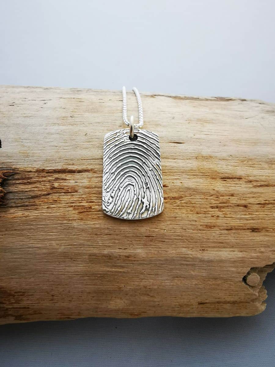 Dog Tag Fingerprint Jewellery